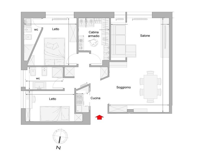 Trilocale in vendita, via Giuseppe Mantellini  10, Appio Latino, Roma