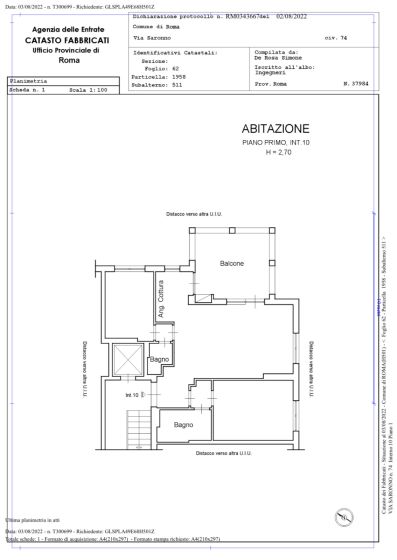 Trilocale in vendita, via Saronno  74, Valle Muricana, Roma