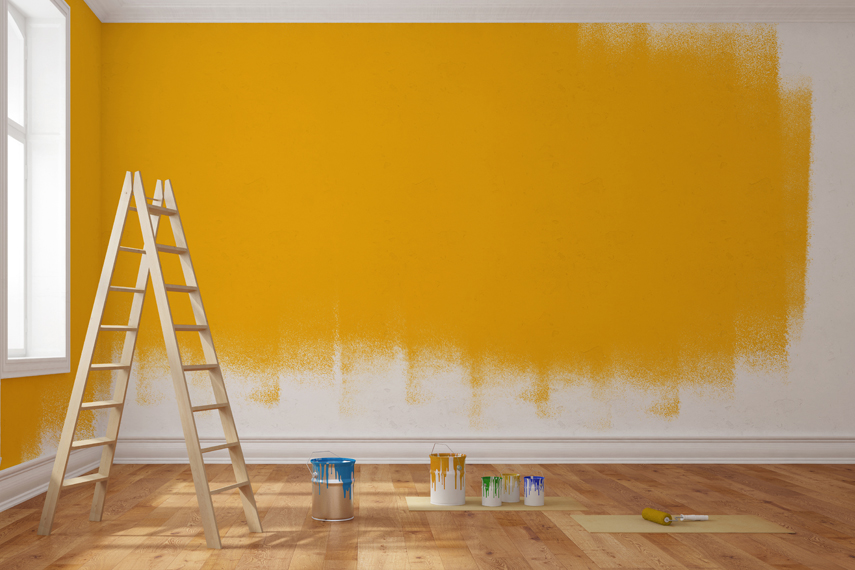 Lavori di pittura in un appartamento